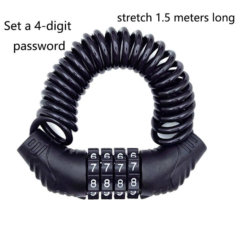 Kunci Kombinasi Kata Sandi 4 D - Cable Lock Flexible ulasan dan harga